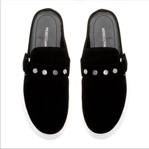 Rebecca Minkoff Black Suede Sonia Sip-On Sneaker